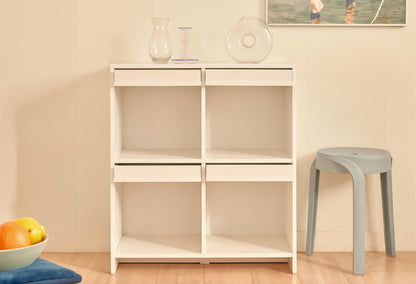 Cabinet with Flip-Up Doors and Magazine Display Panels