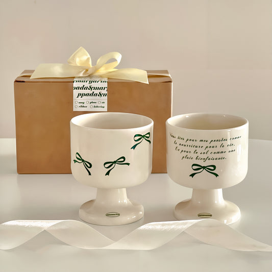 Ribbon & Note Goblet Set of 2