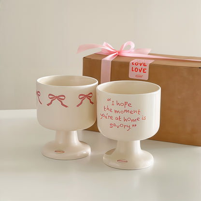 Ribbon & Note Goblet Set of 2