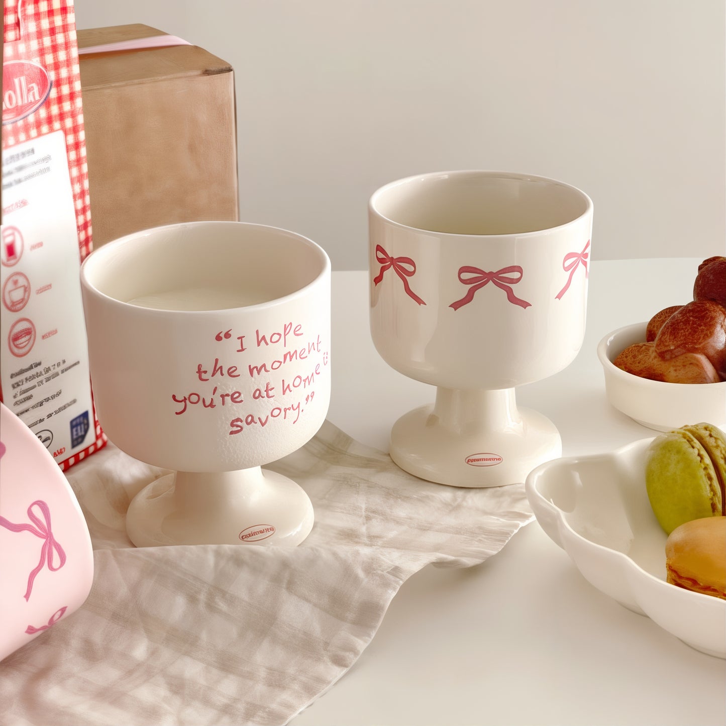 Ribbon & Note Goblet Set of 2