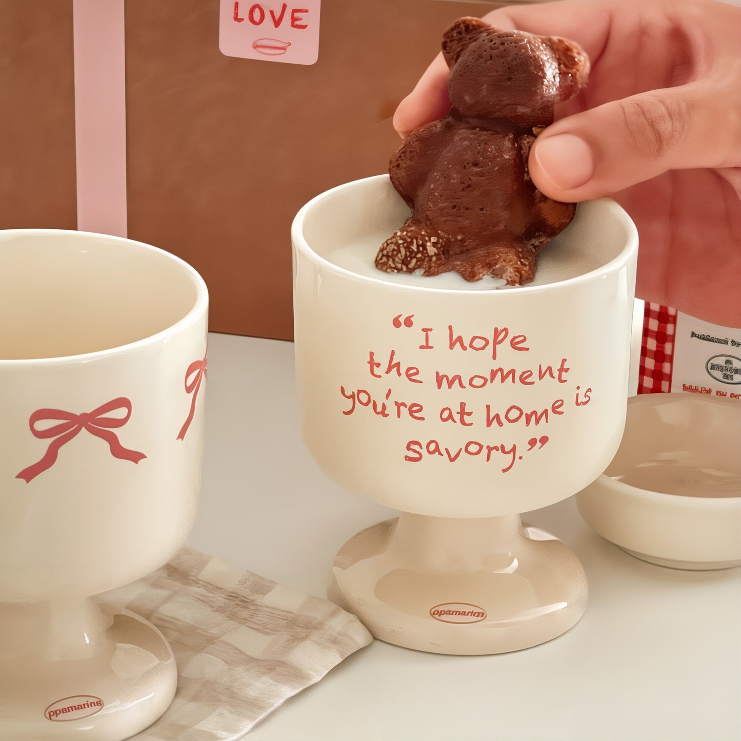 Ribbon & Note Goblet Set of 2