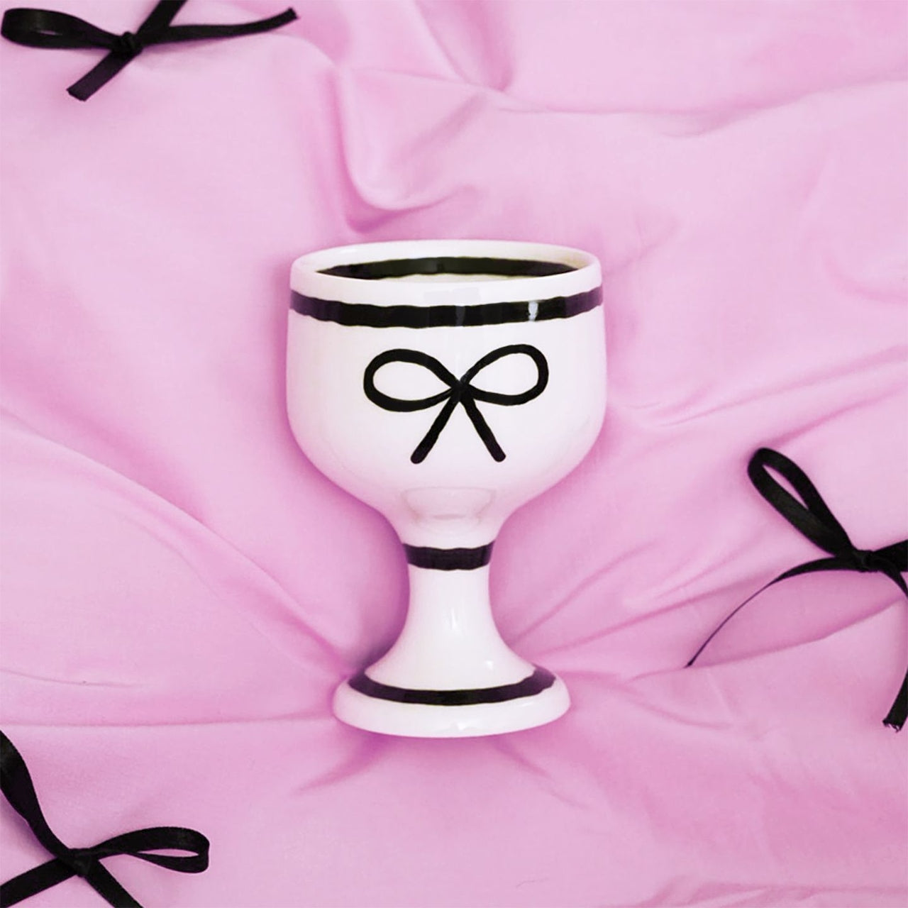 Ribbon & Heart Wine Glass Set of 2