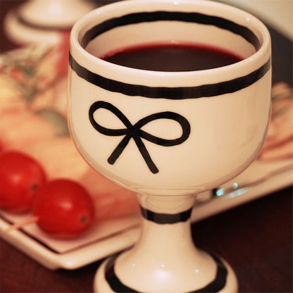 Ribbon & Heart Wine Glass Set of 2