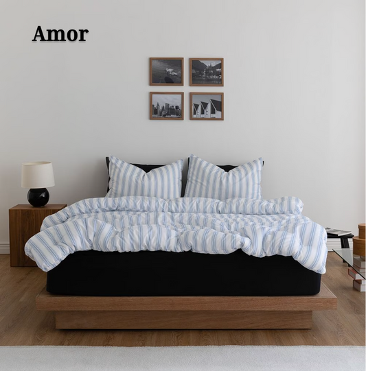 Soft Stripe Comforter & Pillow Set (Eco Corn Fill)