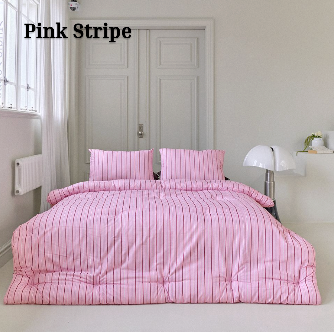 Soft Stripe Comforter & Pillow Set (Eco Corn Fill)