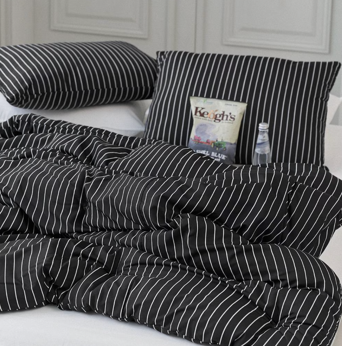 Soft Stripe Comforter & Pillow Set (Eco Corn Fill)