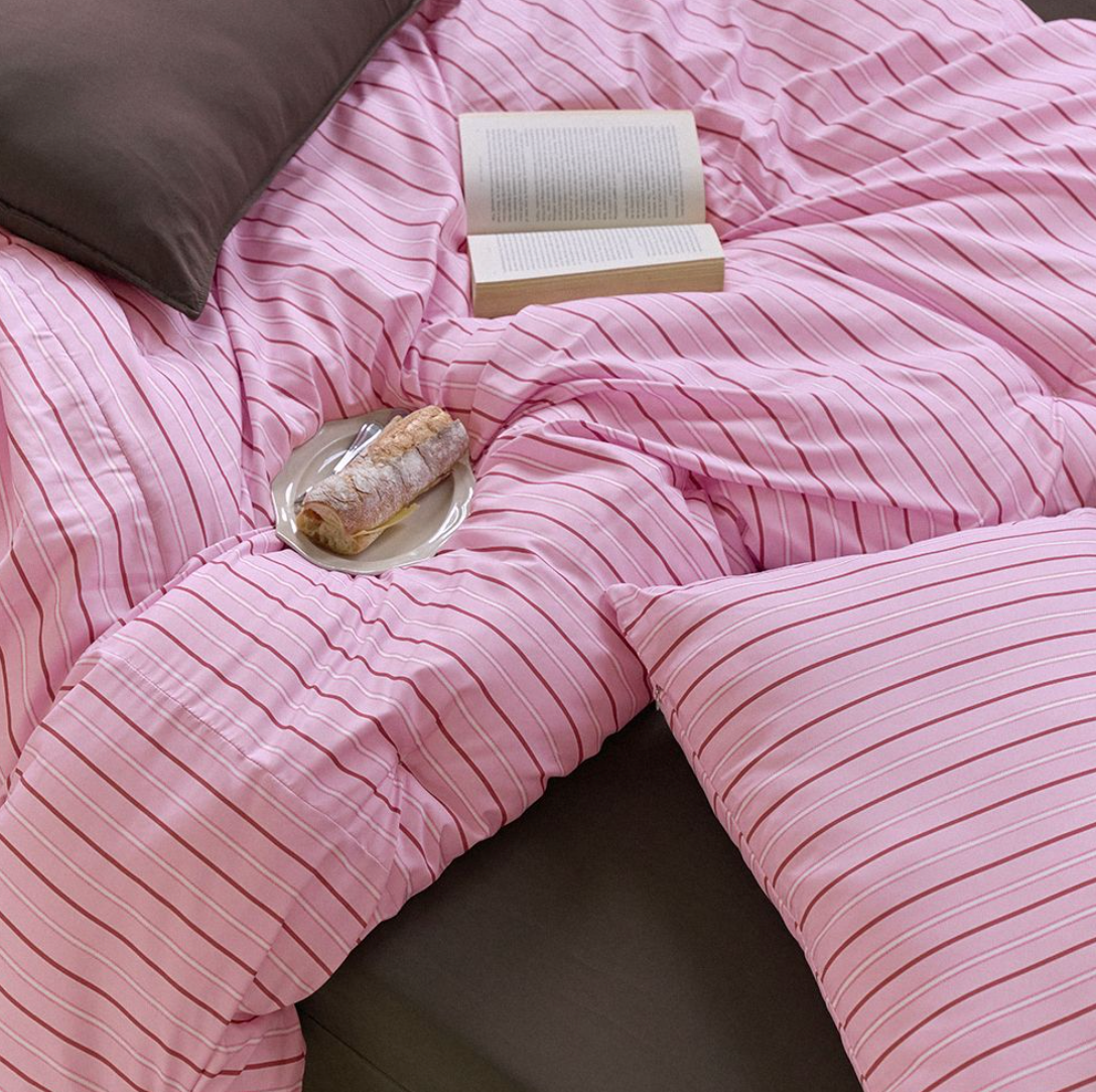 Soft Stripe Comforter & Pillow Set (Eco Corn Fill)