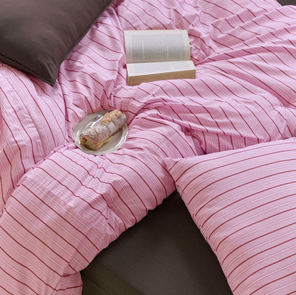 Soft Stripe Comforter & Pillow Set (Eco Corn Fill)