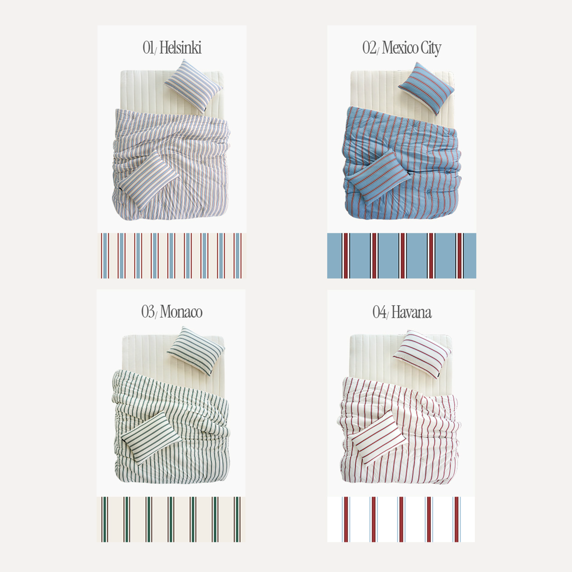 Deep Sleep Stripe All Season Comforter Set - detail view