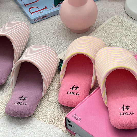Monica Stripe Room Slippers (10 colors)