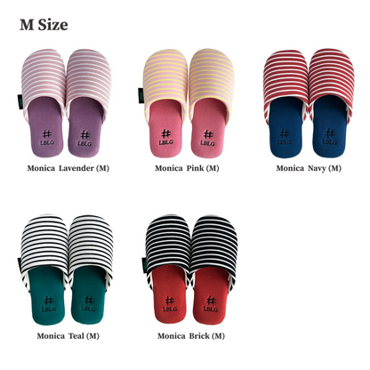 Monica Stripe Room Slippers (10 colors)