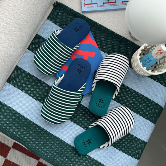 Monica Stripe Room Slippers (10 colors)