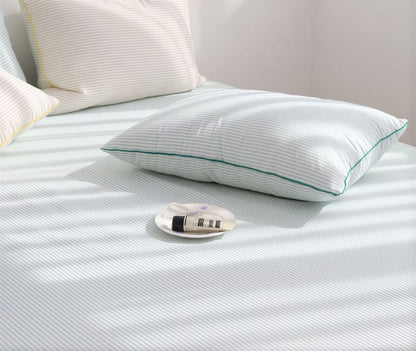 Stripe Dust-Free Mattress Fitted Sheet - lifestyle