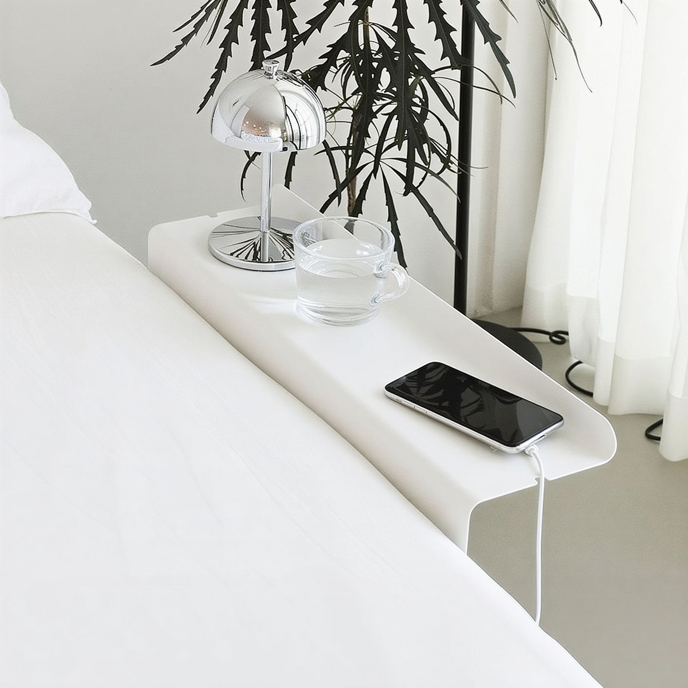 Blanc Bed Gap Side Shelf