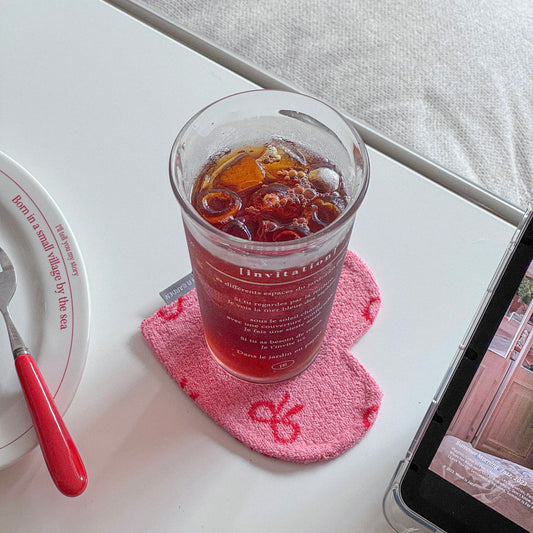 Ribbon Terry Heart Coaster