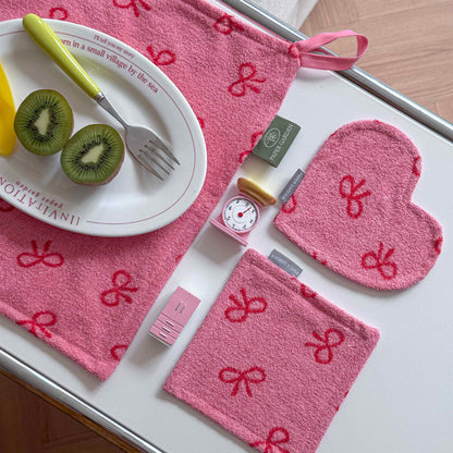Ribbon Terry Heart Coaster
