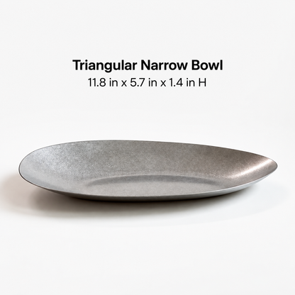 Agueda Vintage Stainless Steel Trianglular Narrow Bowl
