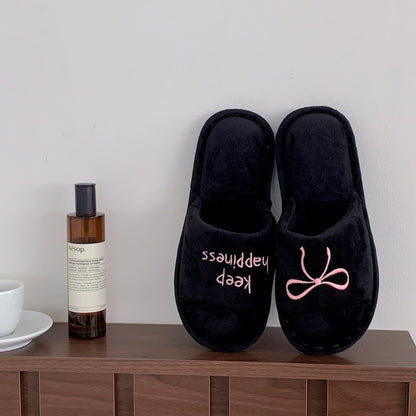 Soft Ribbon Home Slippers