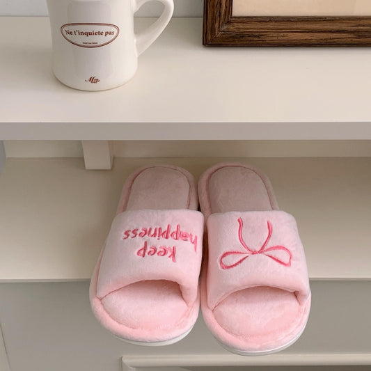 Soft Ribbon Home Slippers