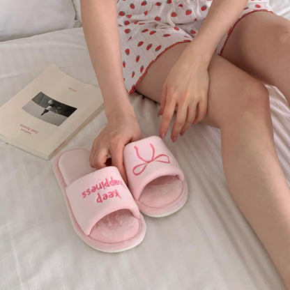 Soft Ribbon Home Slippers