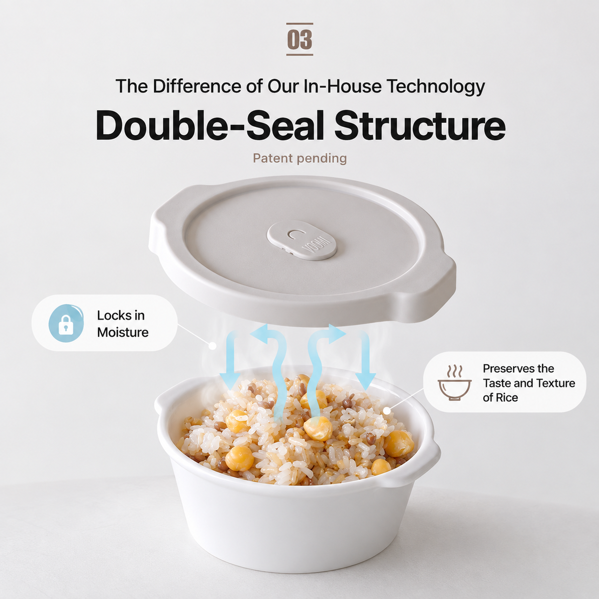 Ongi Ceramic Microwave Rice Container Set (2-Piece)
