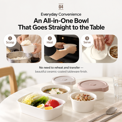 Ongi Ceramic Microwave Rice Container Set (2-Piece)