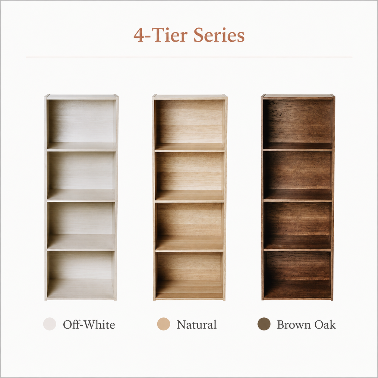 Modern Wood Bookcase & Storage Shelf