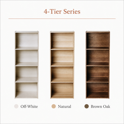 Modern Wood Bookcase & Storage Shelf