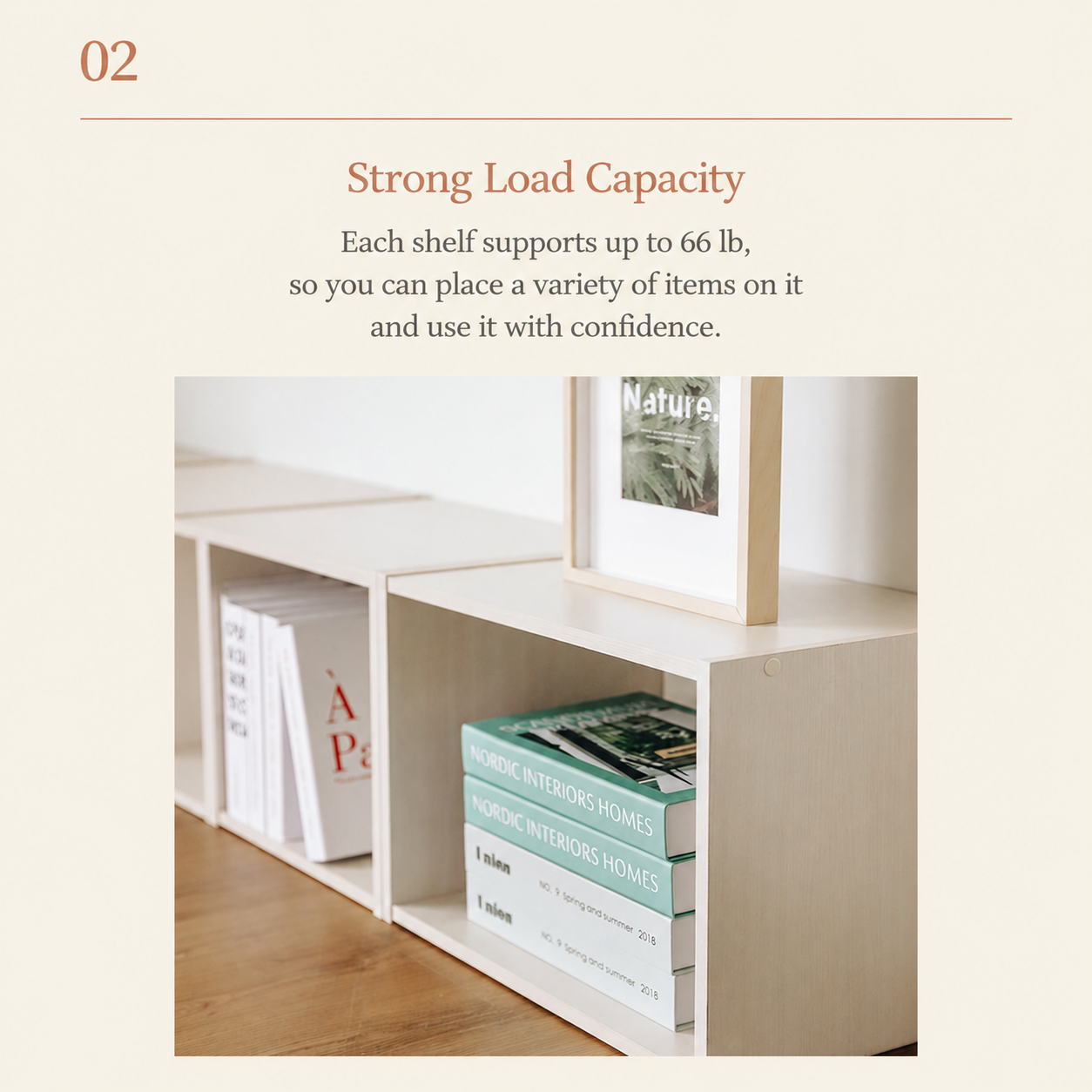 Modern Wood Bookcase & Storage Shelf