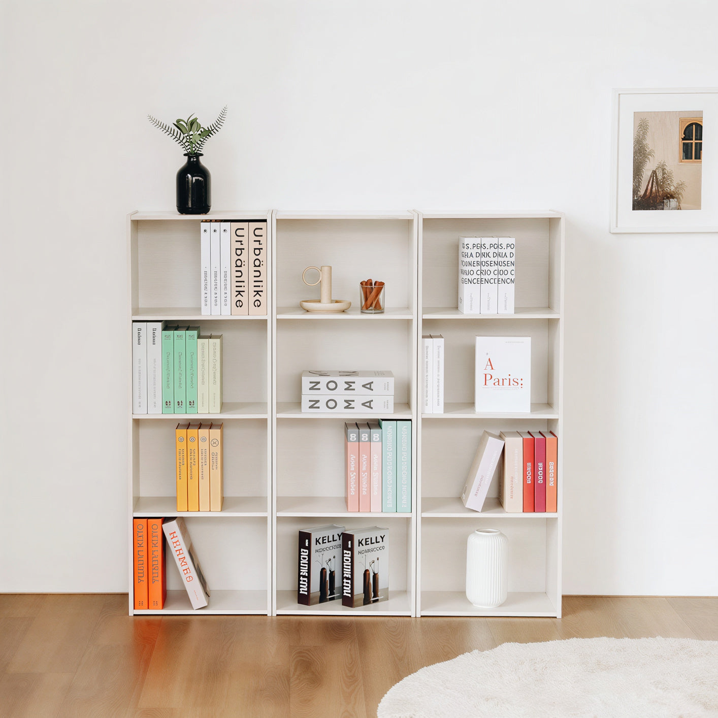 Modern Wood Bookcase & Storage Shelf