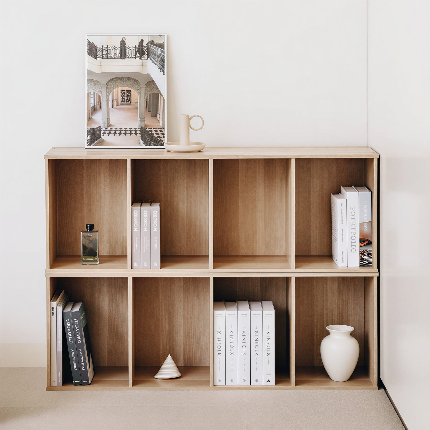 Modern Wood Bookcase & Storage Shelf