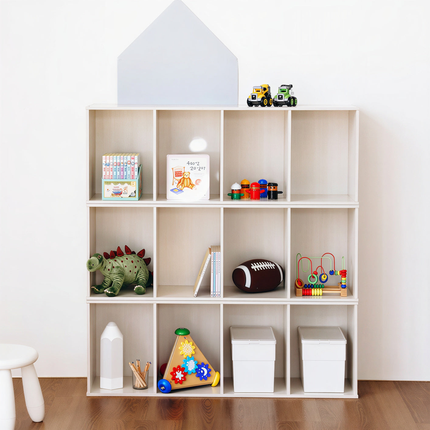 Modern Wood Bookcase & Storage Shelf