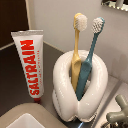Ceramic Toothbrush Holder and Tray Set