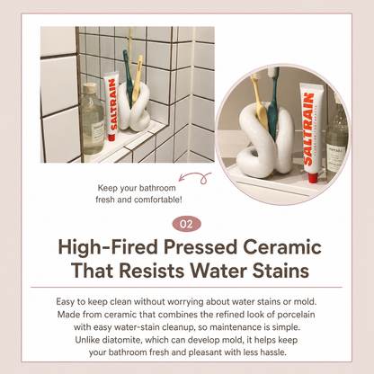Ceramic Toothbrush Holder and Tray Set