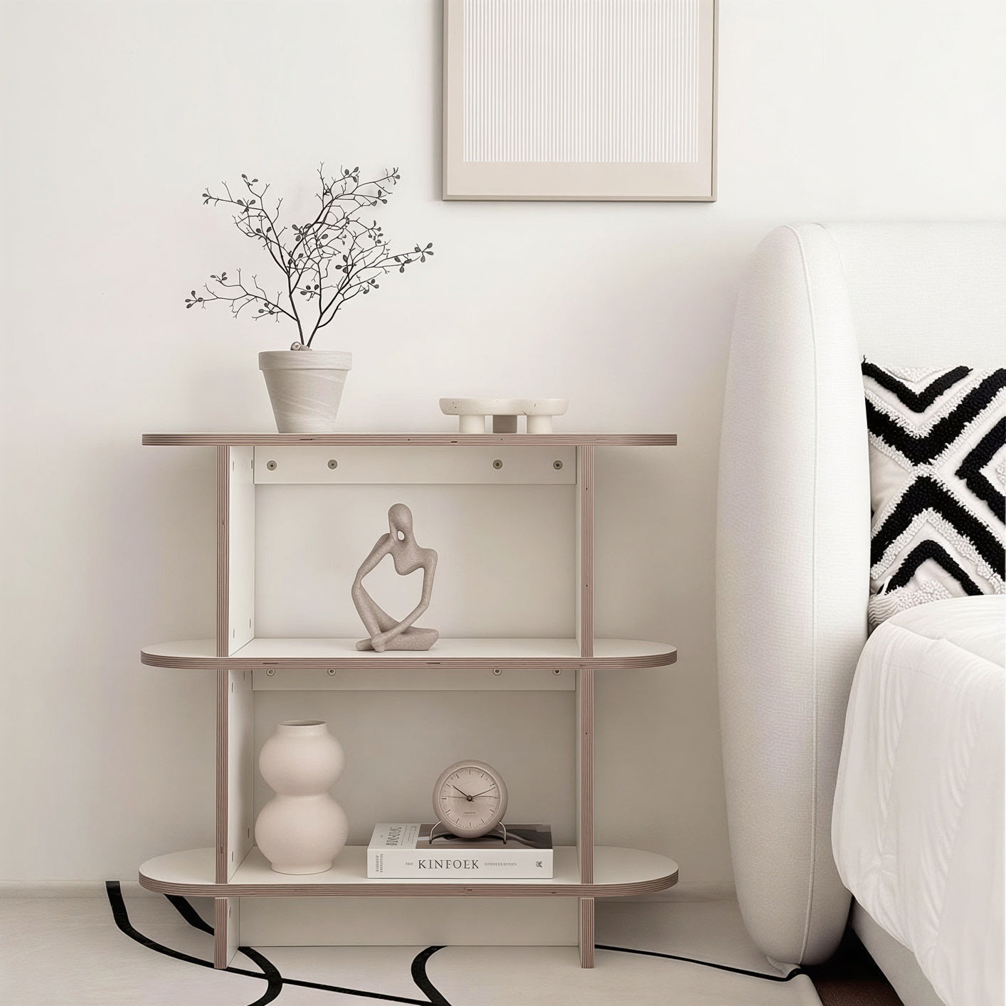 Olive Round 3-Tier Storage Shelf
