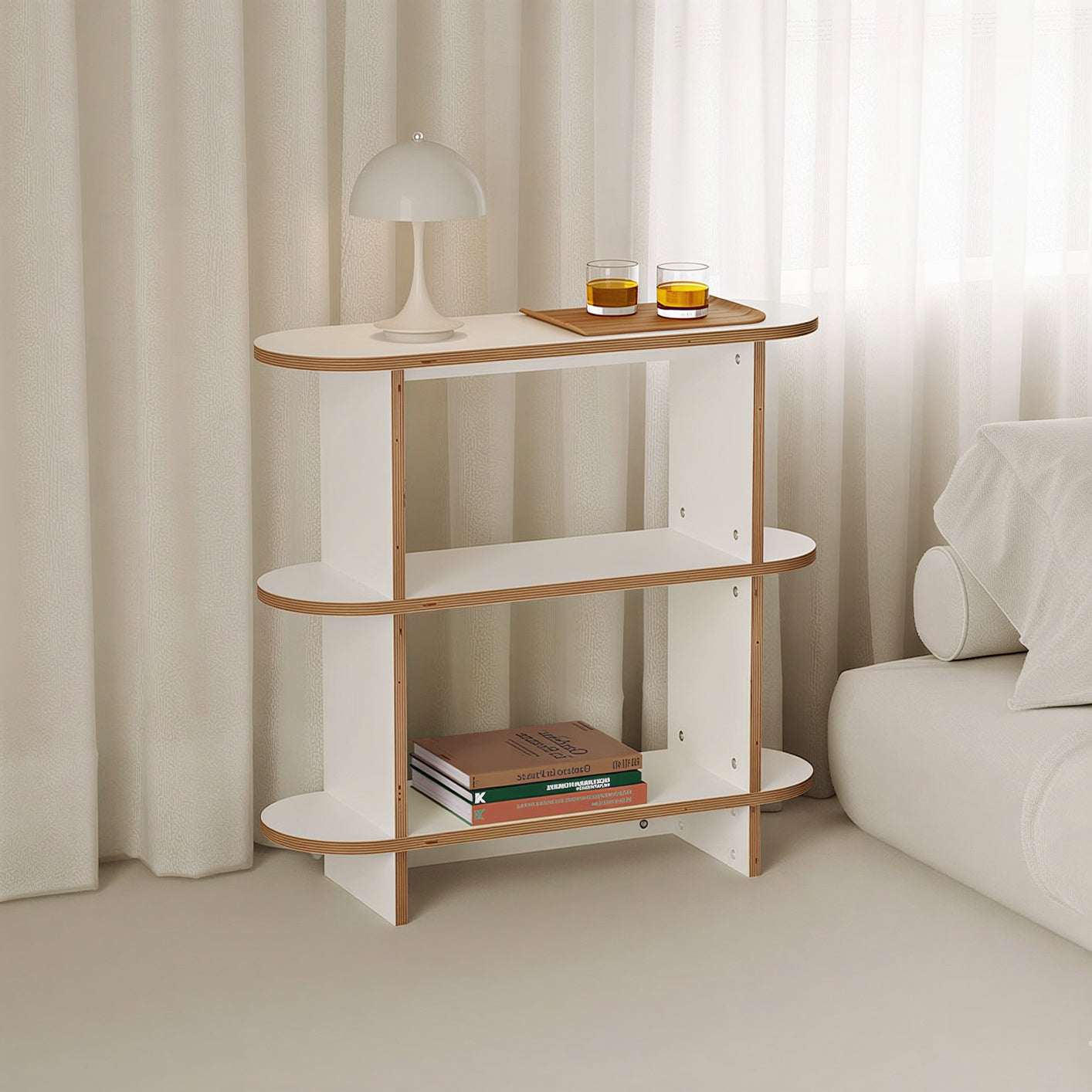 Olive Round 3-Tier Storage Shelf