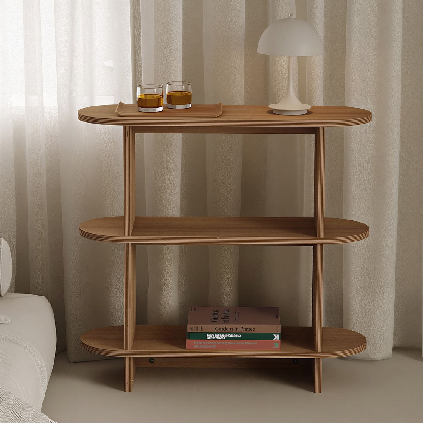 Olive Round 3-Tier Storage Shelf