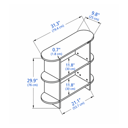 Olive Round 3-Tier Storage Shelf