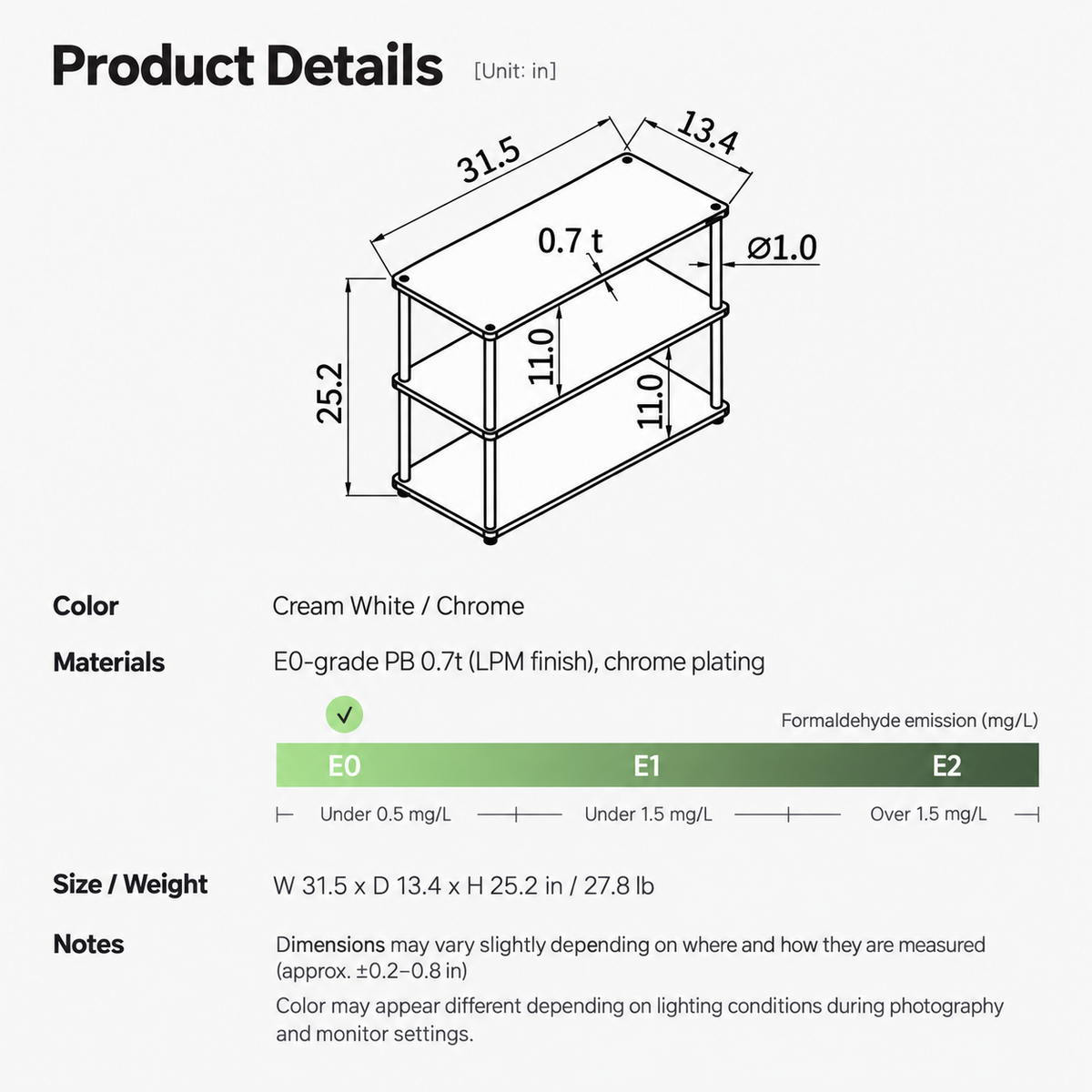 Point Multi-Purpose 3-Tier Shelf