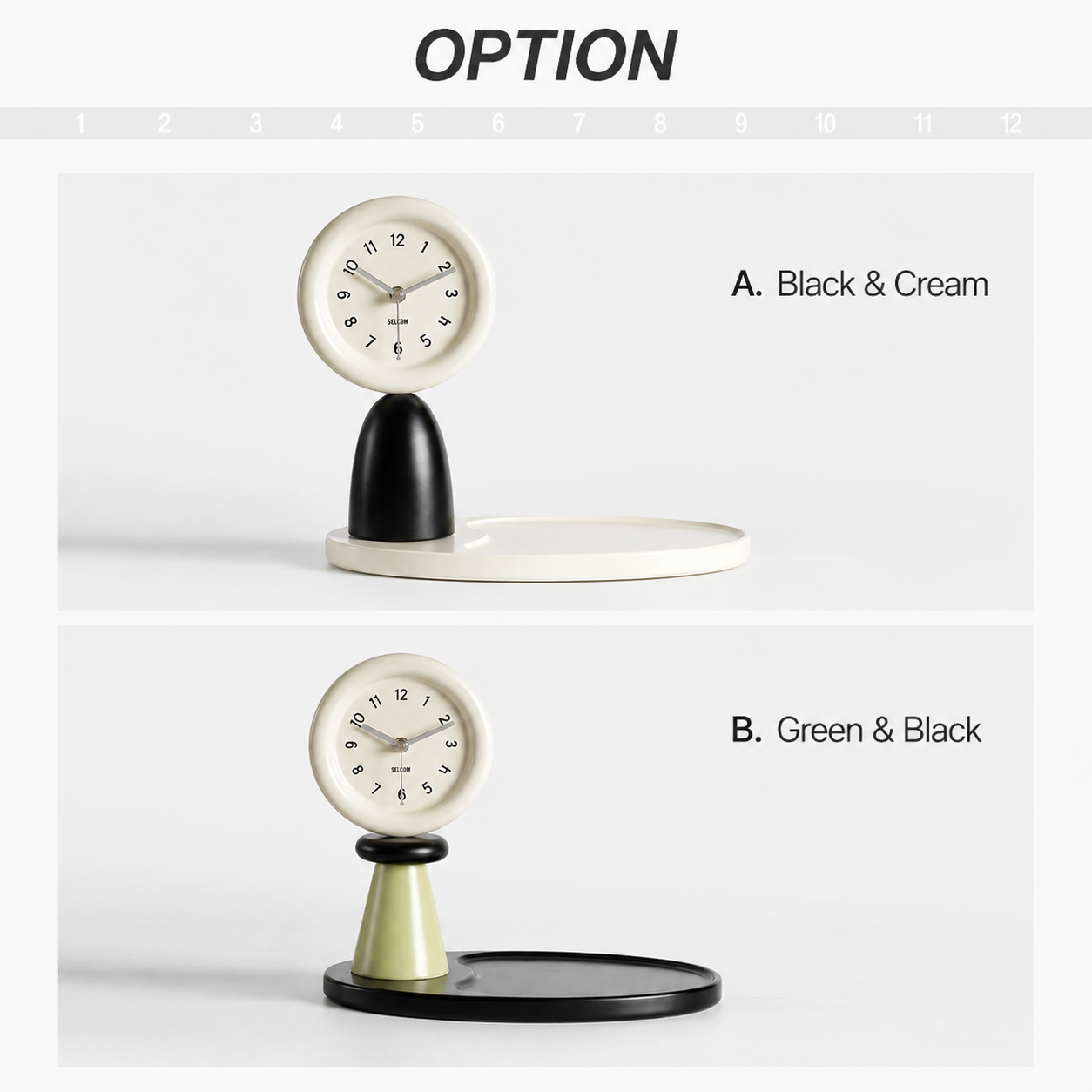 On My Mood Object Tray Table Clock
