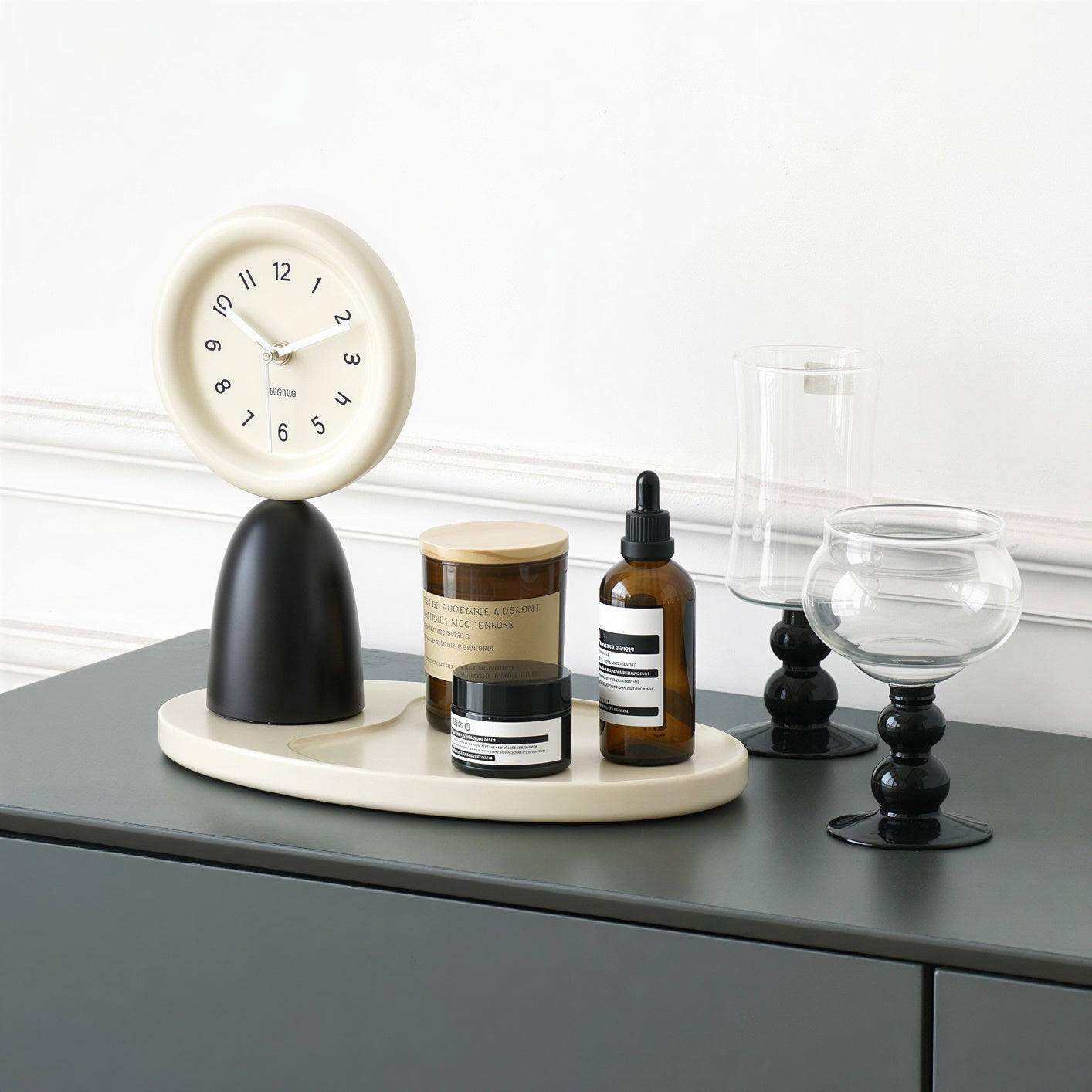 On My Mood Object Tray Table Clock