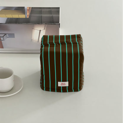 Stripe Quilted Square Tissue Box Cover