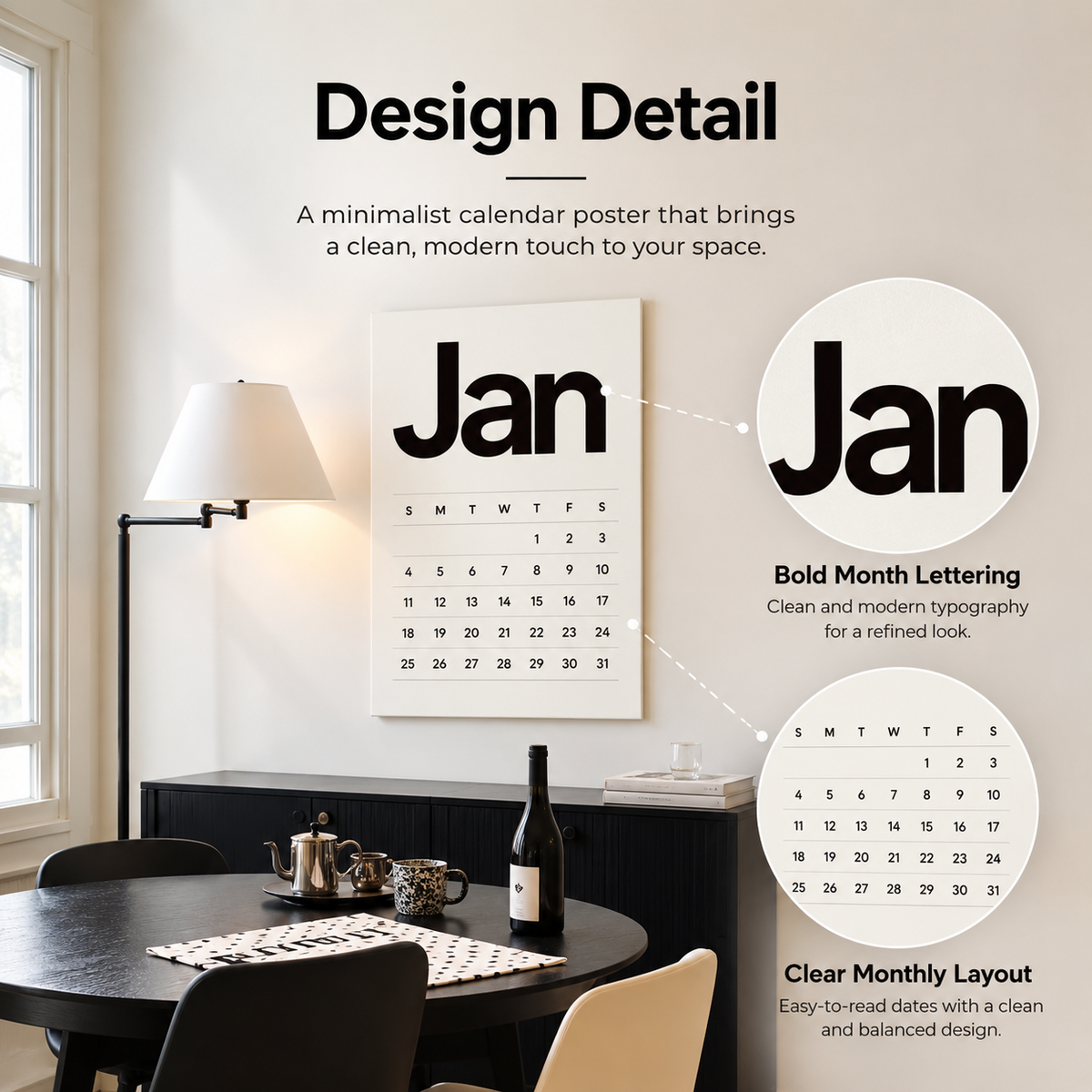 2027 Minimalist Wall Calendar