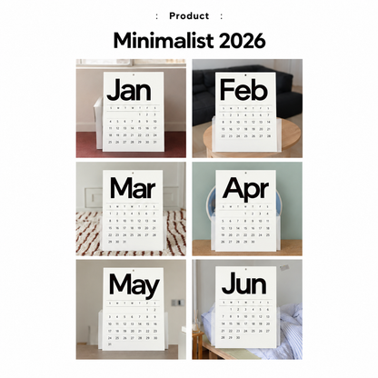 2027 Minimalist Wall Calendar