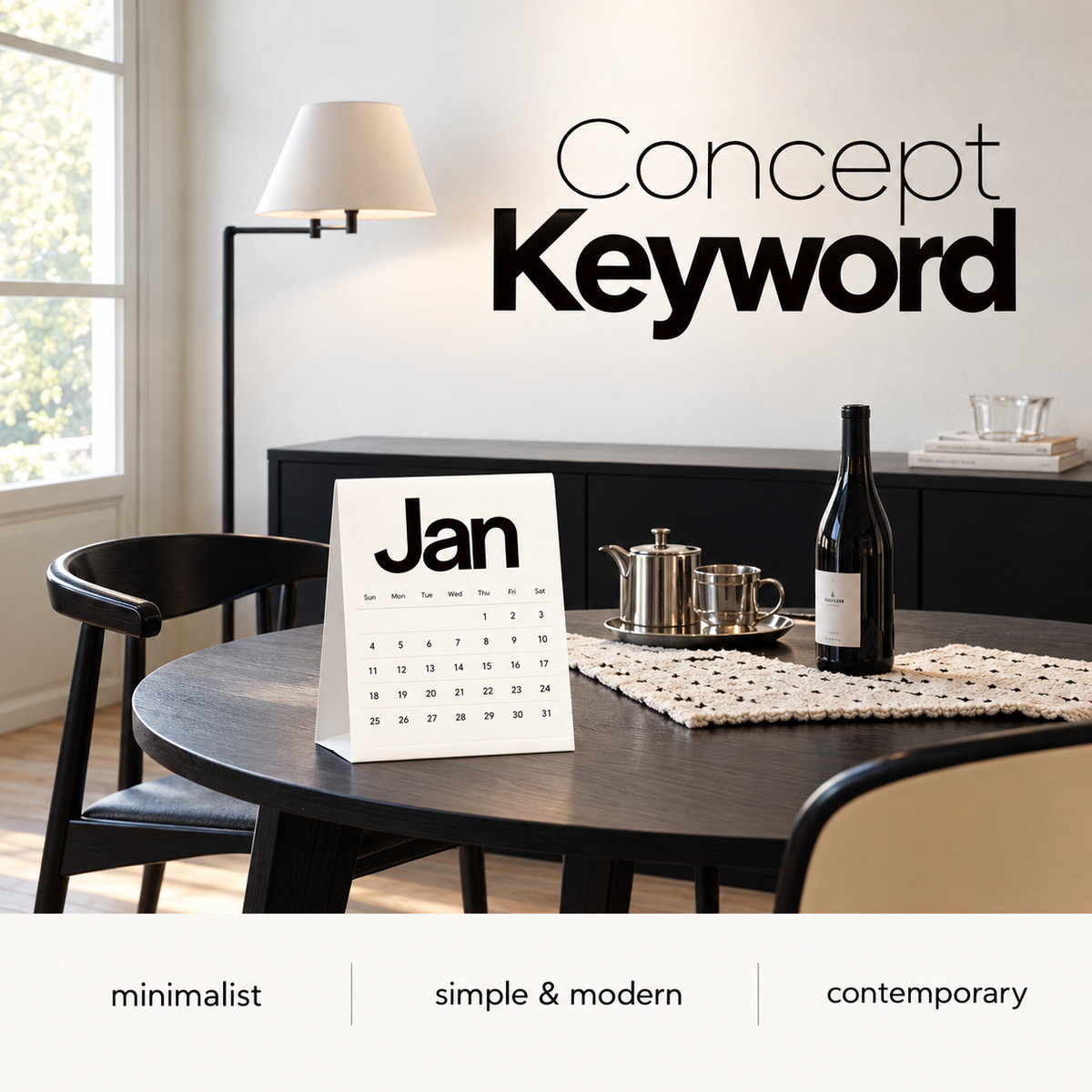 2027 Minimalist Wall Calendar