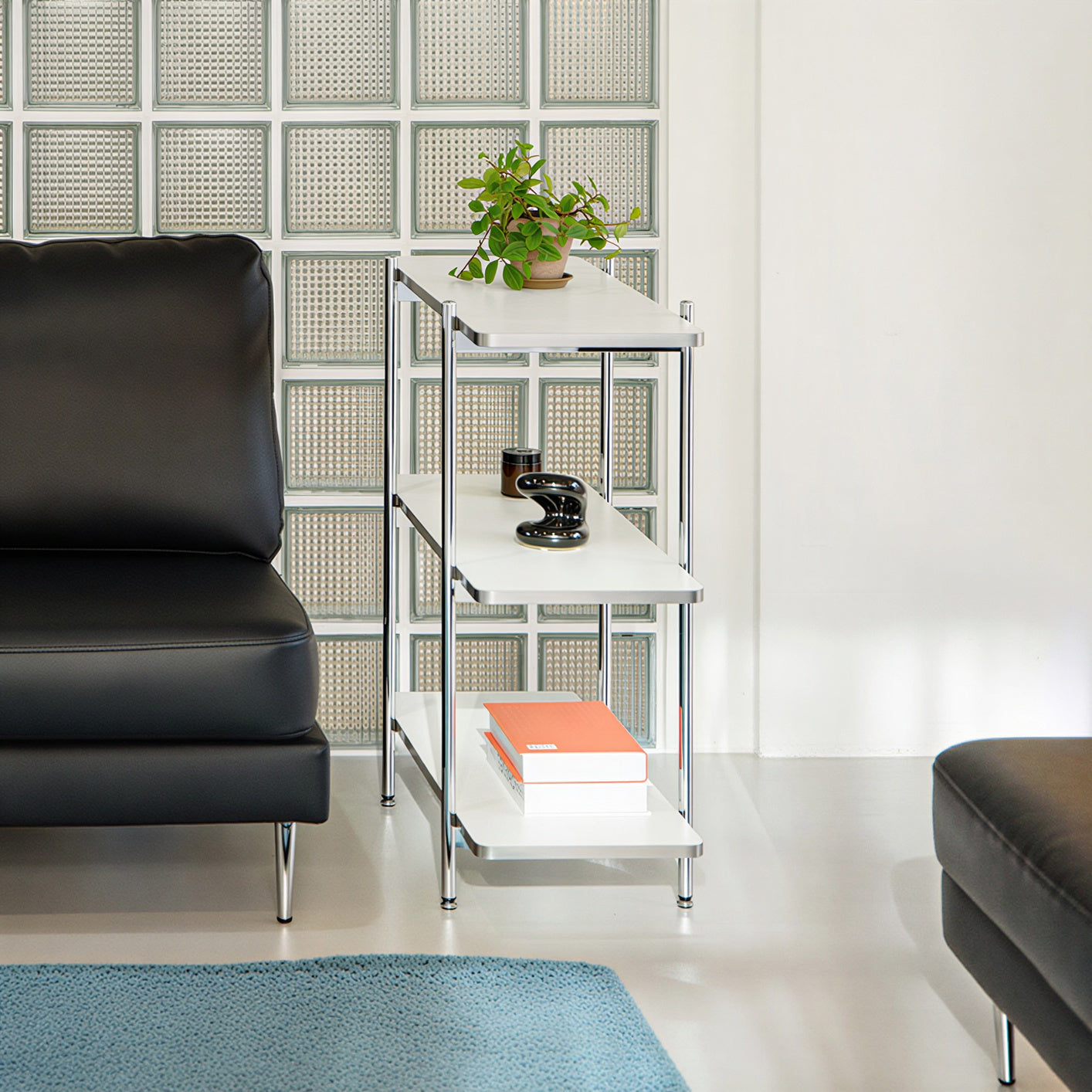 Gott Black Mid-Century Square Shelf