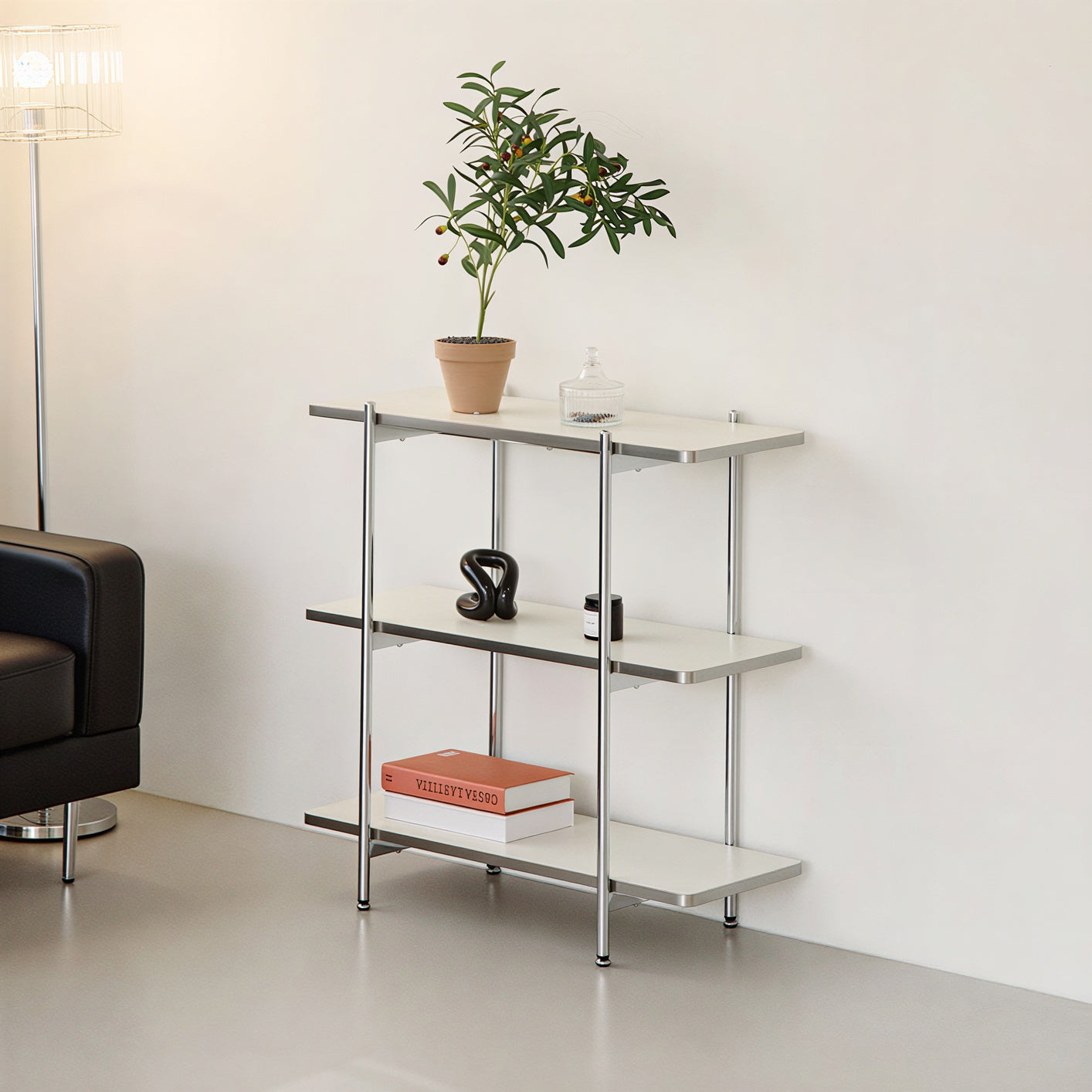 Gott Black Mid-Century Square Shelf