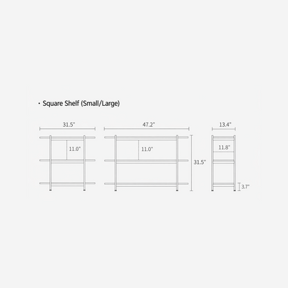 Gott Black Mid-Century Square Shelf