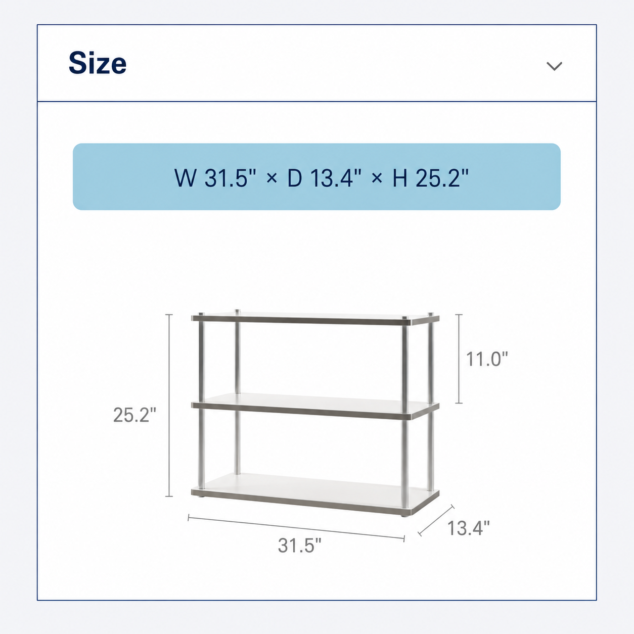 Flat Mid-Century Steel Shelf