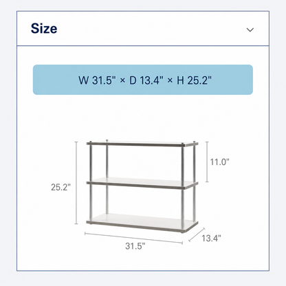 Flat Mid-Century Steel Shelf